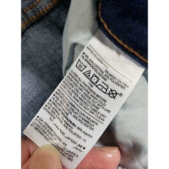 Old Navy Jeans Size 16 Womens Blue Stretch Denim Pants High Rise Ladies Flared - Picture 4 of 12